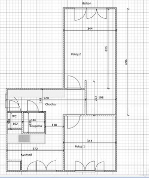 Byt 2+1, 55 m² v Černých Polích, Brno